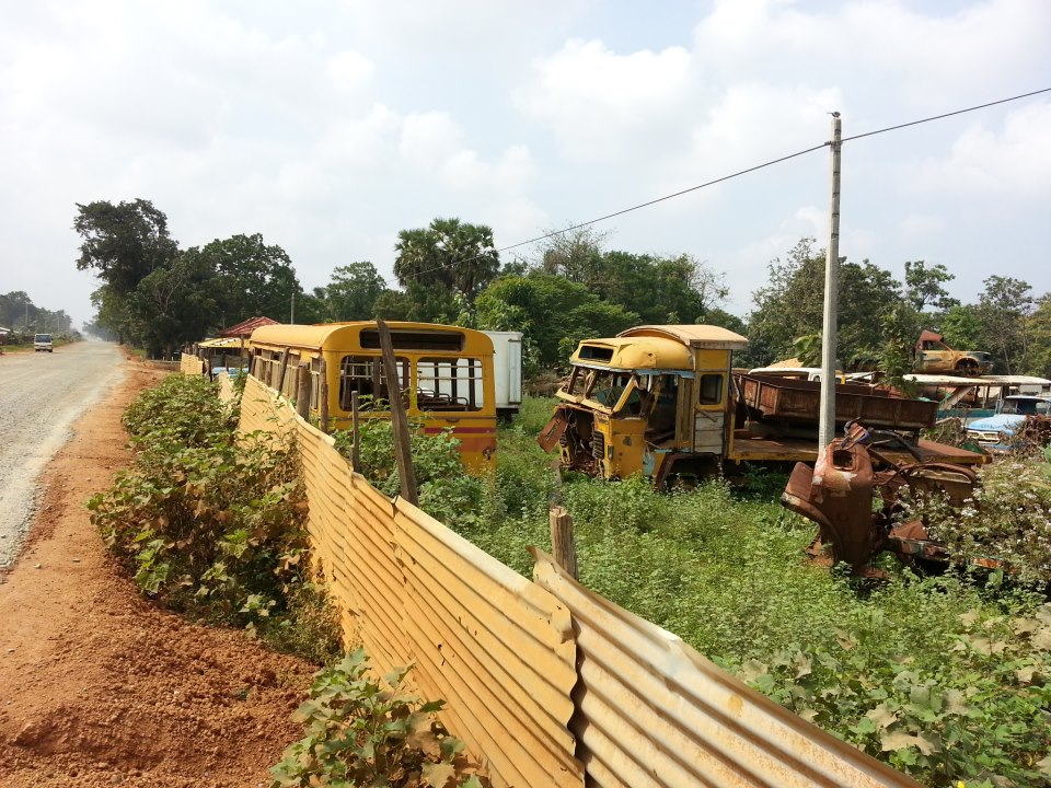 Abandoned vehicles, near Mullaitivu, NE Sri Lanka